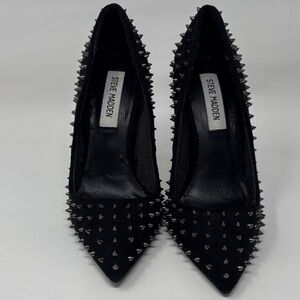 Steve Madden Black Spiked Heels
